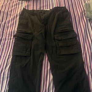 Hollister Black Straight Cargo Pants